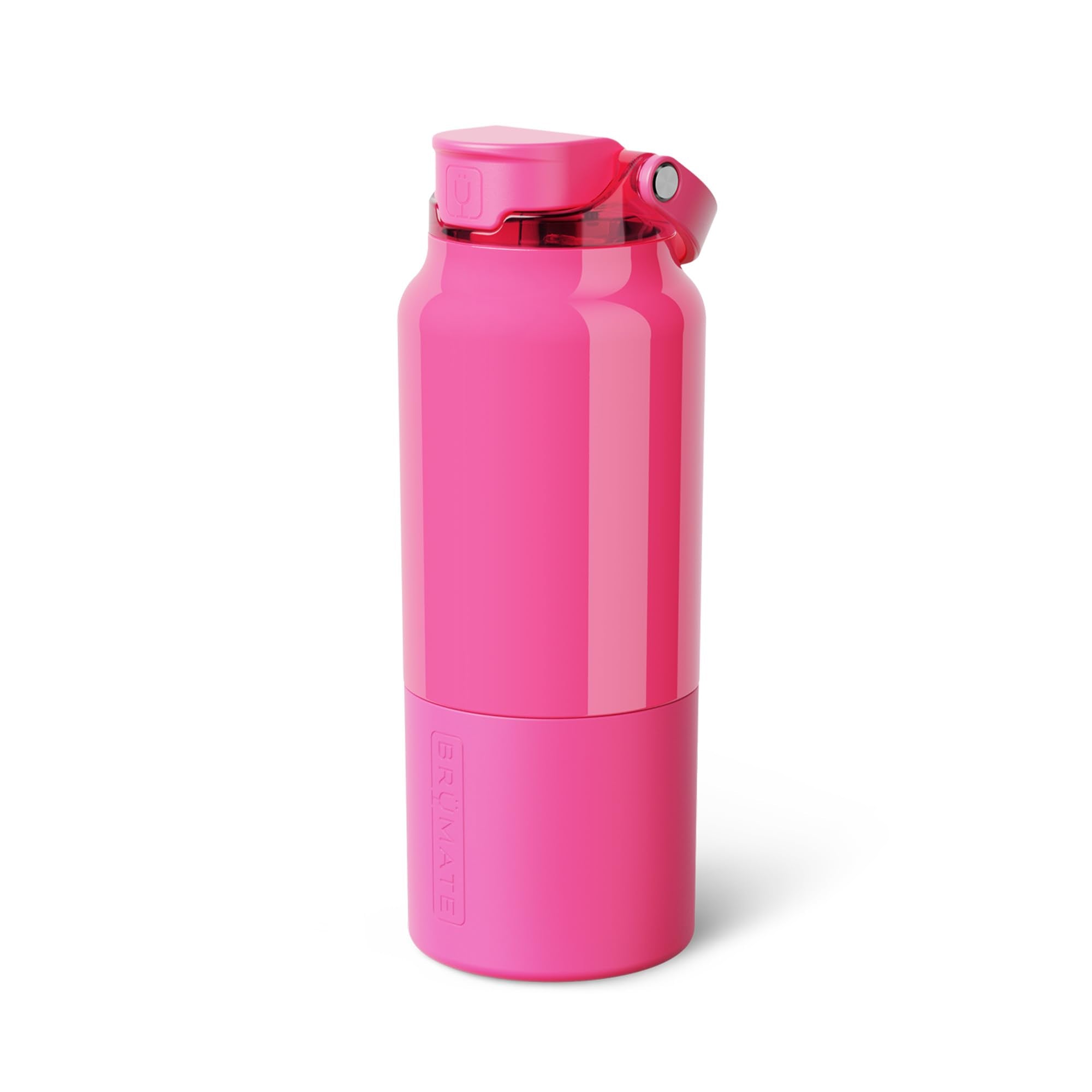 BrüMate Rise 25oz Water Bottle With 100% Leakproof Covered Silicone Straw | Insulated Stainless Steel Water Bottle | Cup-Holder Friendly | Fast Flow | Soft Sip Silicone Spout | BPA-Free (Dune)
