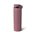 BrüMate Rise 25oz Water Bottle With 100% Leakproof Covered Silicone Straw | Insulated Stainless Steel Water Bottle | Cup-Holder Friendly | Fast Flow | Soft Sip Silicone Spout | BPA-Free (Dark Aura)