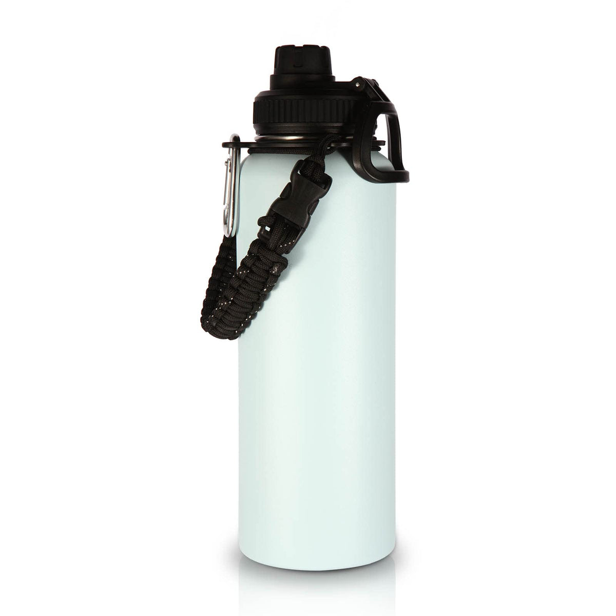 Volhoply Insulated Water Bottles Bulk 8 Pack, 40 oz Stainless Steel Sports Bottle with Paracord Handle Spout Lid, Vacuum Metal Travel Cups with Wide Mouth,Reusable Large Water Cup(Army Green,8 Set)