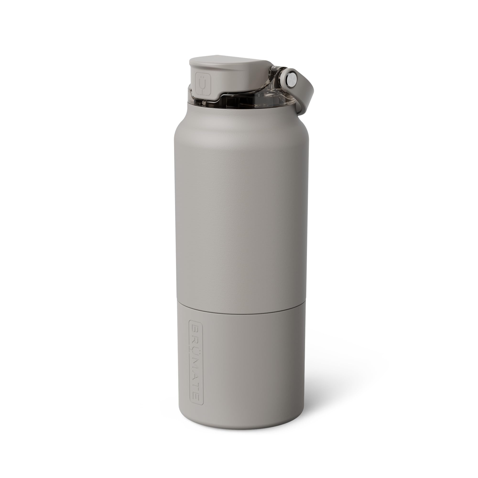 BrüMate Rise 25oz Water Bottle With 100% Leakproof Covered Silicone Straw | Insulated Stainless Steel Water Bottle | Cup-Holder Friendly | Fast Flow | Soft Sip Silicone Spout | BPA-Free (Dune)