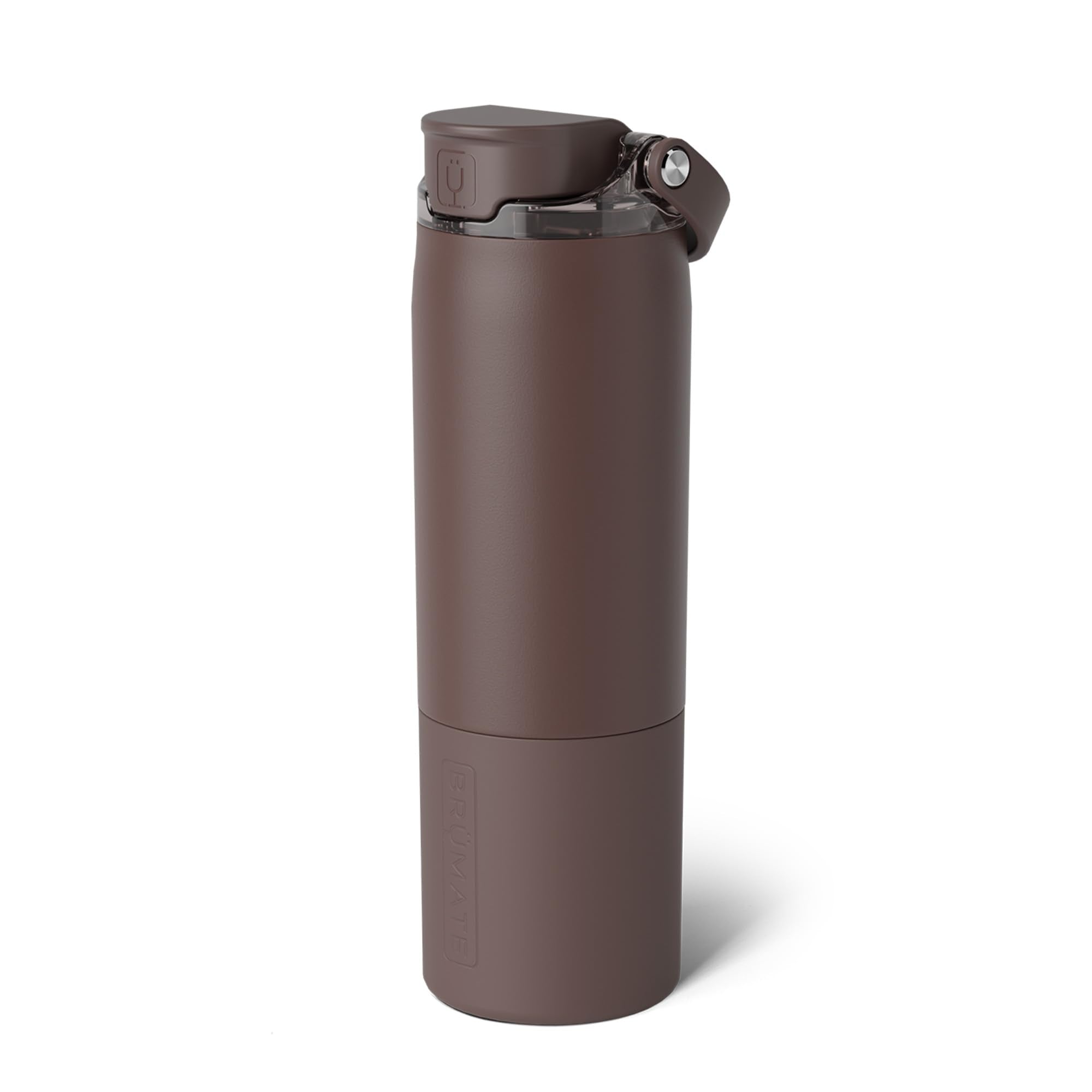 BrüMate Rise 25oz Water Bottle With 100% Leakproof Covered Silicone Straw | Insulated Stainless Steel Water Bottle | Cup-Holder Friendly | Fast Flow | Soft Sip Silicone Spout | BPA-Free (Dune)