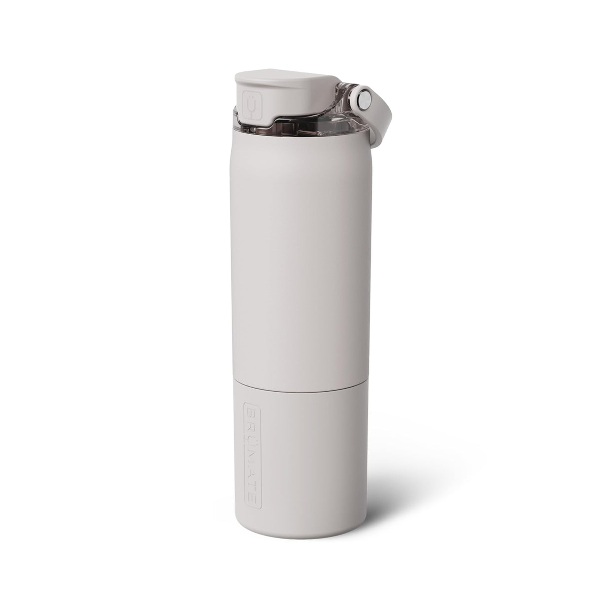 BrüMate Rise 25oz Water Bottle With 100% Leakproof Covered Silicone Straw | Insulated Stainless Steel Water Bottle | Cup-Holder Friendly | Fast Flow | Soft Sip Silicone Spout | BPA-Free (Dune)