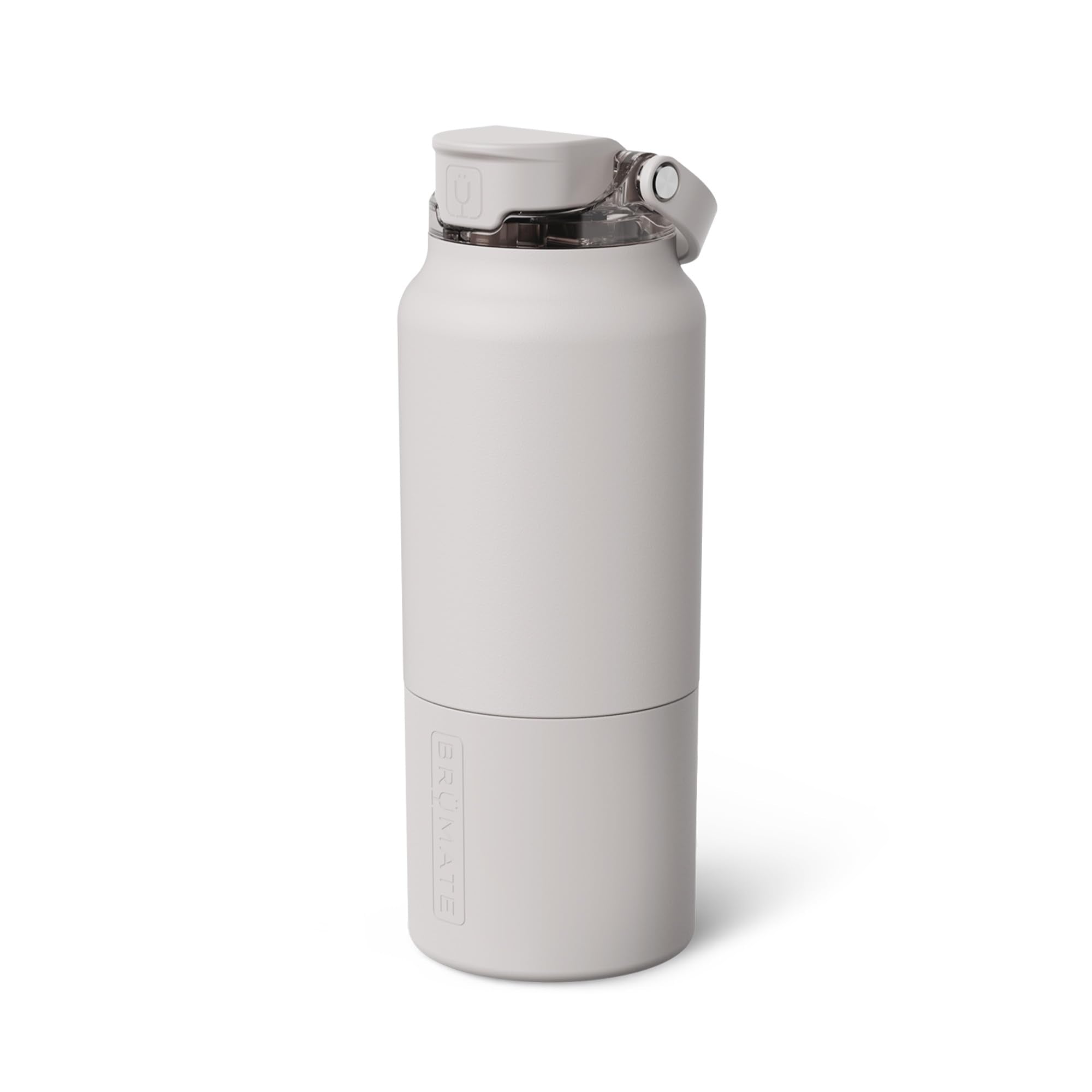 BrüMate Rise 25oz Water Bottle With 100% Leakproof Covered Silicone Straw | Insulated Stainless Steel Water Bottle | Cup-Holder Friendly | Fast Flow | Soft Sip Silicone Spout | BPA-Free (Dark Aura)