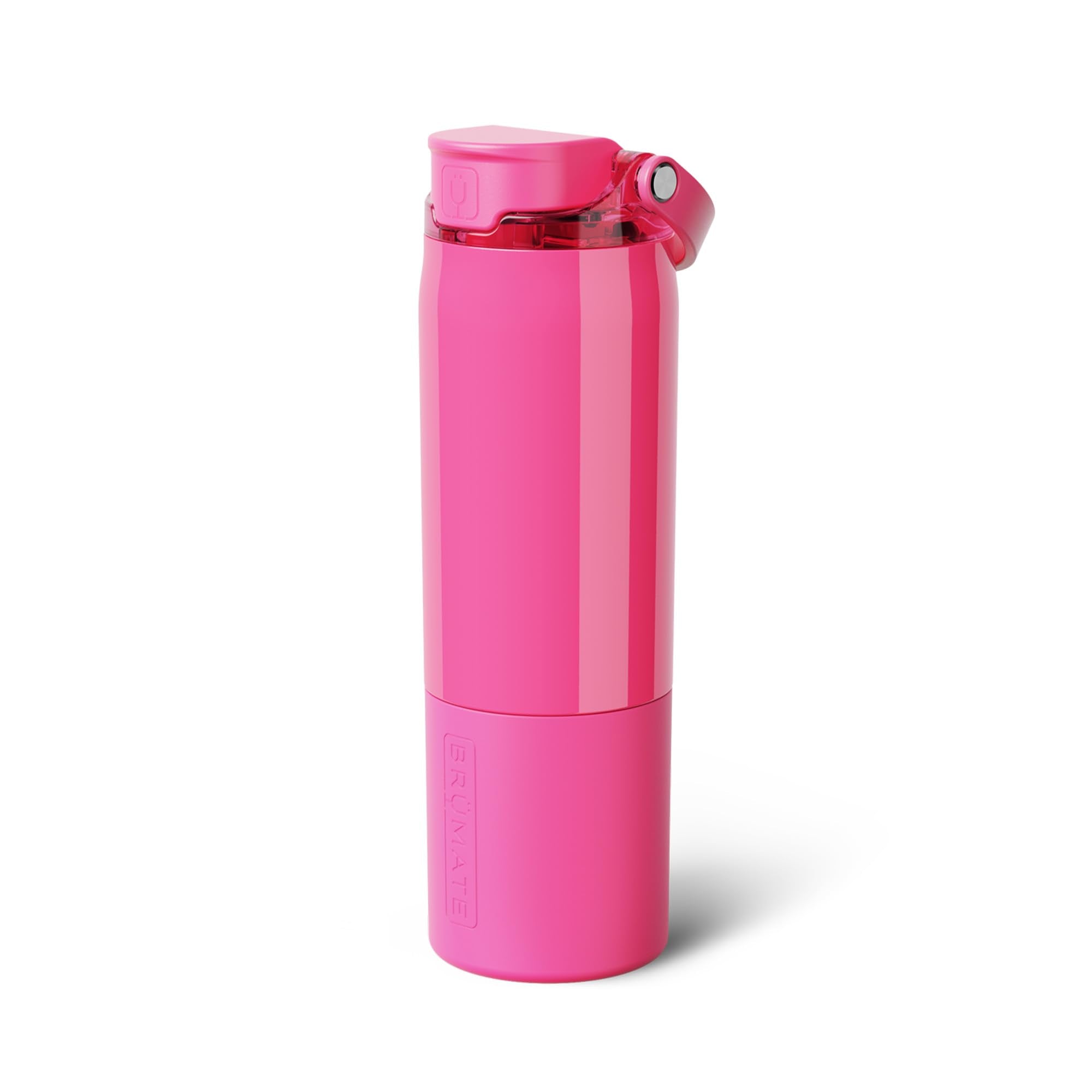 BrüMate Rise 25oz Water Bottle With 100% Leakproof Covered Silicone Straw | Insulated Stainless Steel Water Bottle | Cup-Holder Friendly | Fast Flow | Soft Sip Silicone Spout | BPA-Free (Dark Aura)