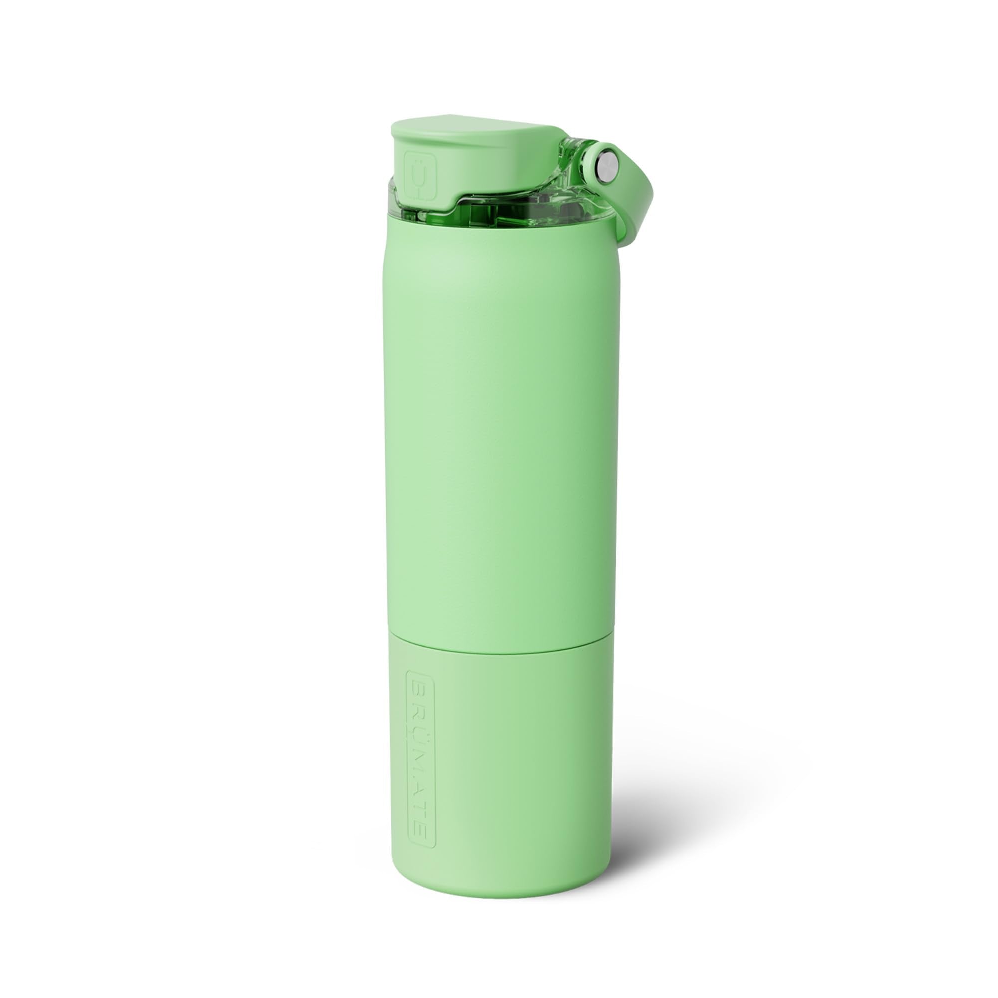 BrüMate Rise 25oz Water Bottle With 100% Leakproof Covered Silicone Straw | Insulated Stainless Steel Water Bottle | Cup-Holder Friendly | Fast Flow | Soft Sip Silicone Spout | BPA-Free (Dark Aura)