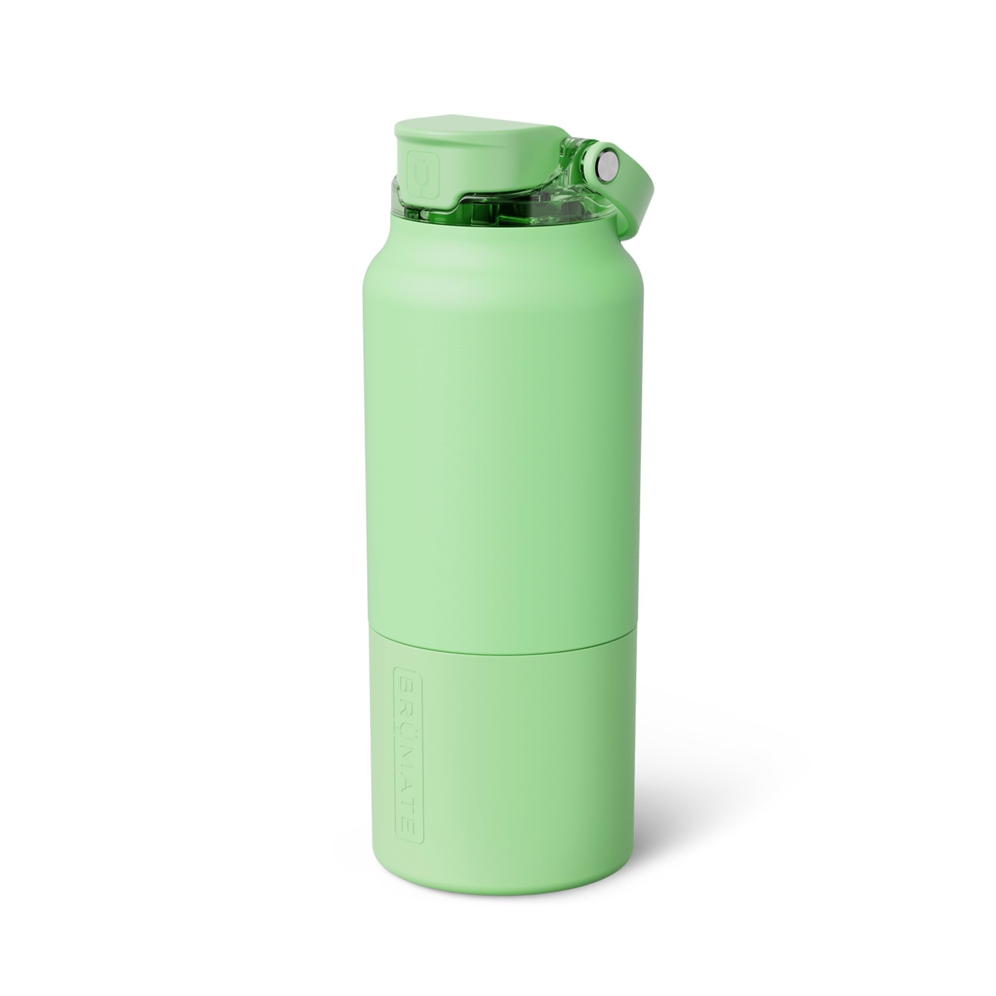 BrüMate Rise 25oz Water Bottle With 100% Leakproof Covered Silicone Straw | Insulated Stainless Steel Water Bottle | Cup-Holder Friendly | Fast Flow | Soft Sip Silicone Spout | BPA-Free (Dark Aura)