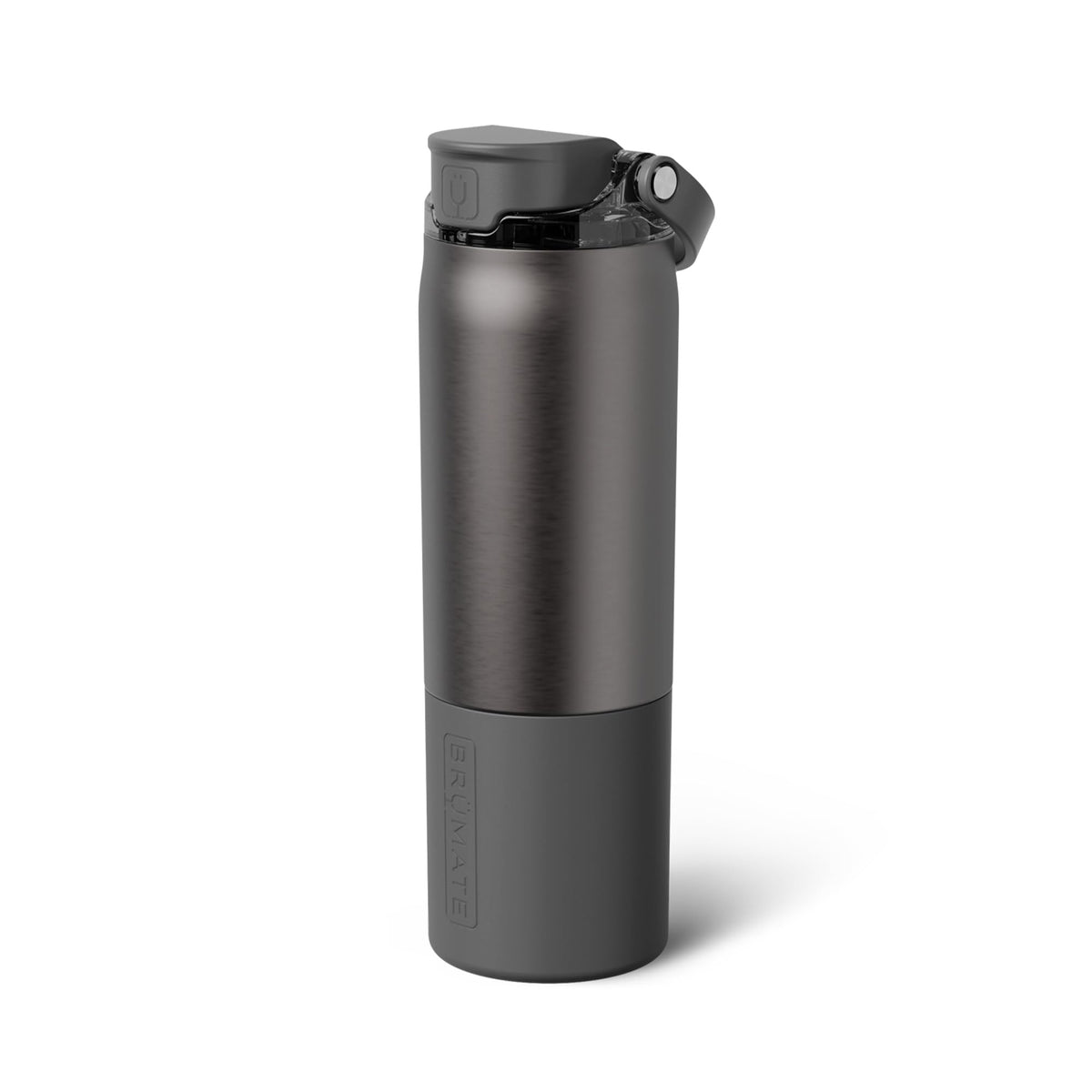 BrüMate Rise 25oz Water Bottle With 100% Leakproof Covered Silicone Straw | Insulated Stainless Steel Water Bottle | Cup-Holder Friendly | Fast Flow | Soft Sip Silicone Spout | BPA-Free (Dune)