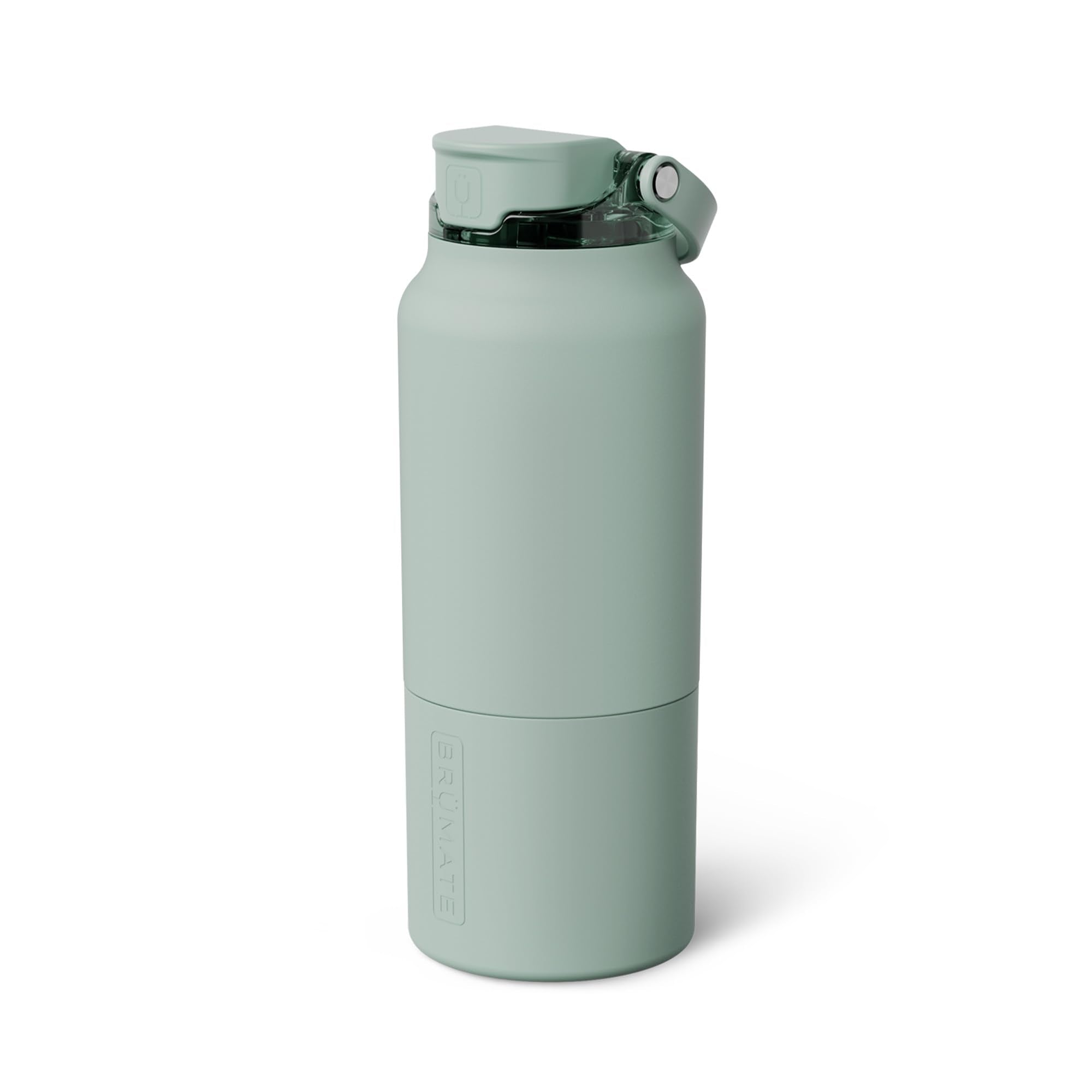 BrüMate Rise 25oz Water Bottle With 100% Leakproof Covered Silicone Straw | Insulated Stainless Steel Water Bottle | Cup-Holder Friendly | Fast Flow | Soft Sip Silicone Spout | BPA-Free (Dark Aura)