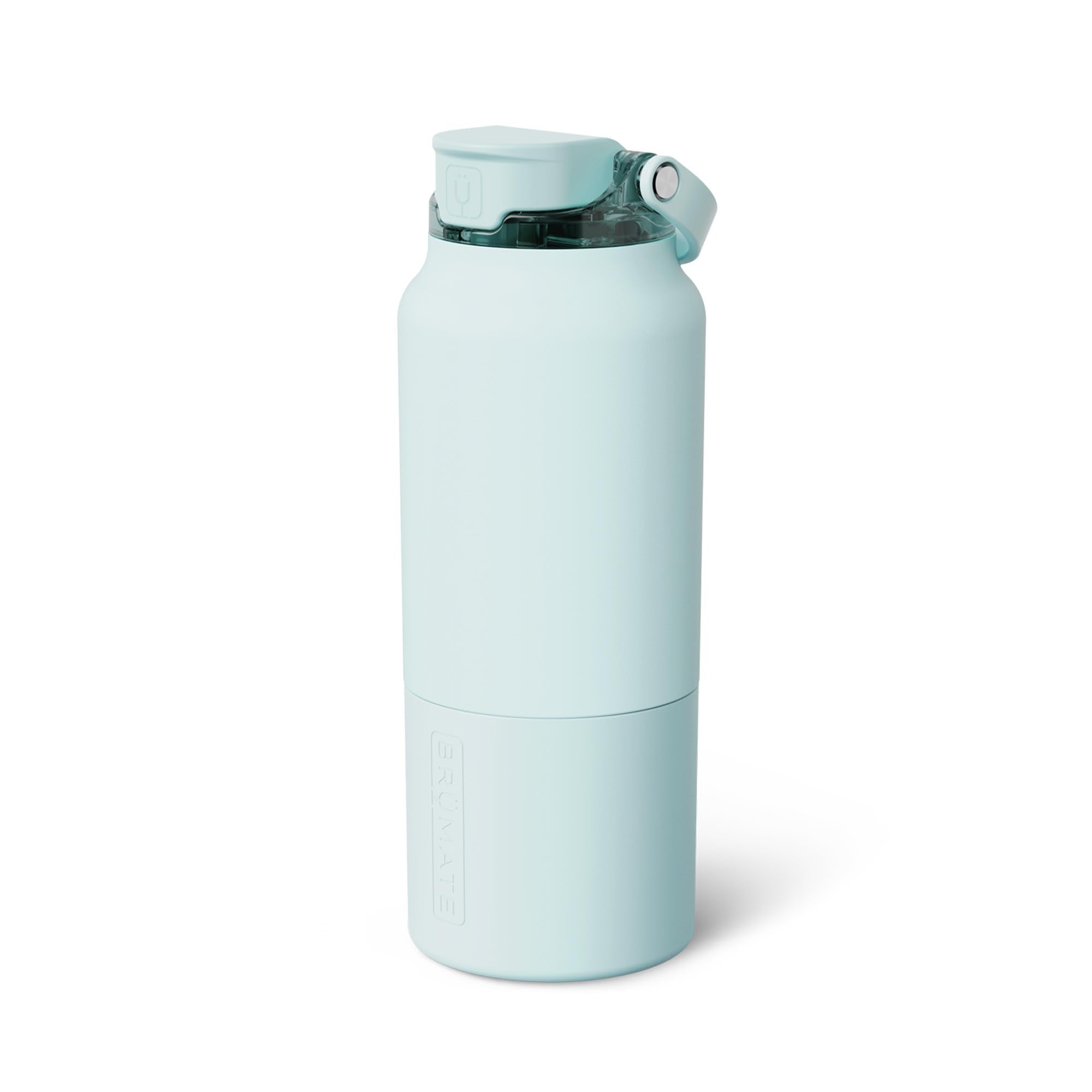 BrüMate Rise 25oz Water Bottle With 100% Leakproof Covered Silicone Straw | Insulated Stainless Steel Water Bottle | Cup-Holder Friendly | Fast Flow | Soft Sip Silicone Spout | BPA-Free (Dune)