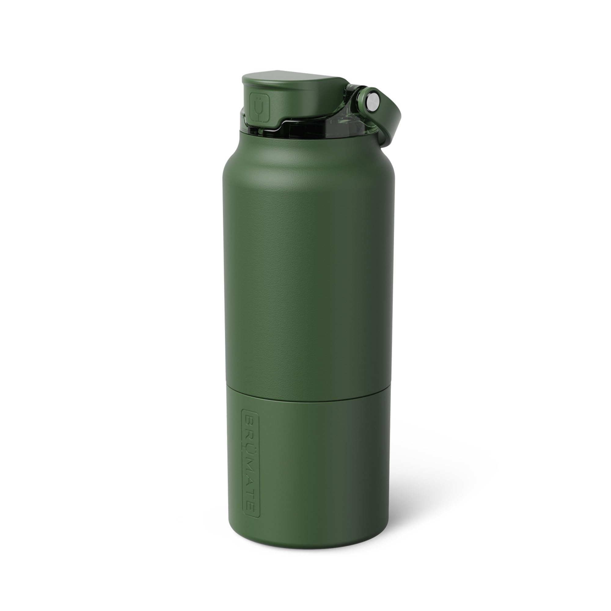 BrüMate Rise 25oz Water Bottle With 100% Leakproof Covered Silicone Straw | Insulated Stainless Steel Water Bottle | Cup-Holder Friendly | Fast Flow | Soft Sip Silicone Spout | BPA-Free (Dark Aura)