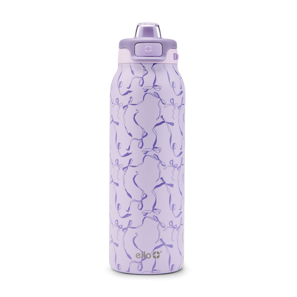 Ello Pop & Fill Insulated Stainless Steel Water Bottle with Quick Fill Lid, Leakproof Locking, Sip or Chug Spout, BPA-Free, Double Wall Vacuum Insulated for Sports, Travel & School- 22oz / 32oz / 40oz