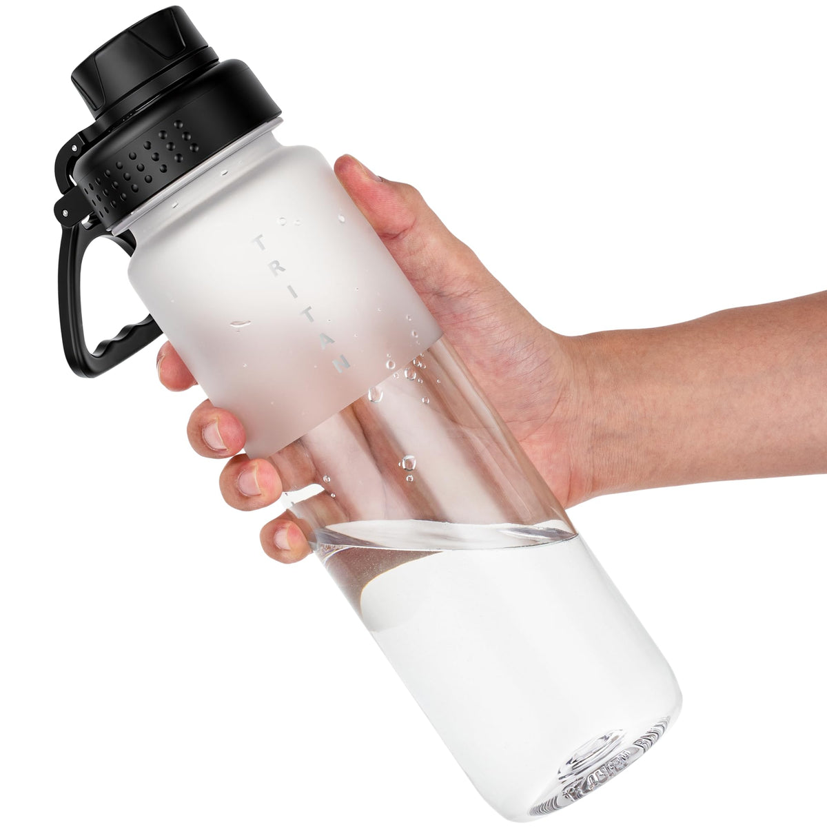OLDLEY 32oz Matte Water Bottle with Handle, Tritan Leakproof Sports Bottle