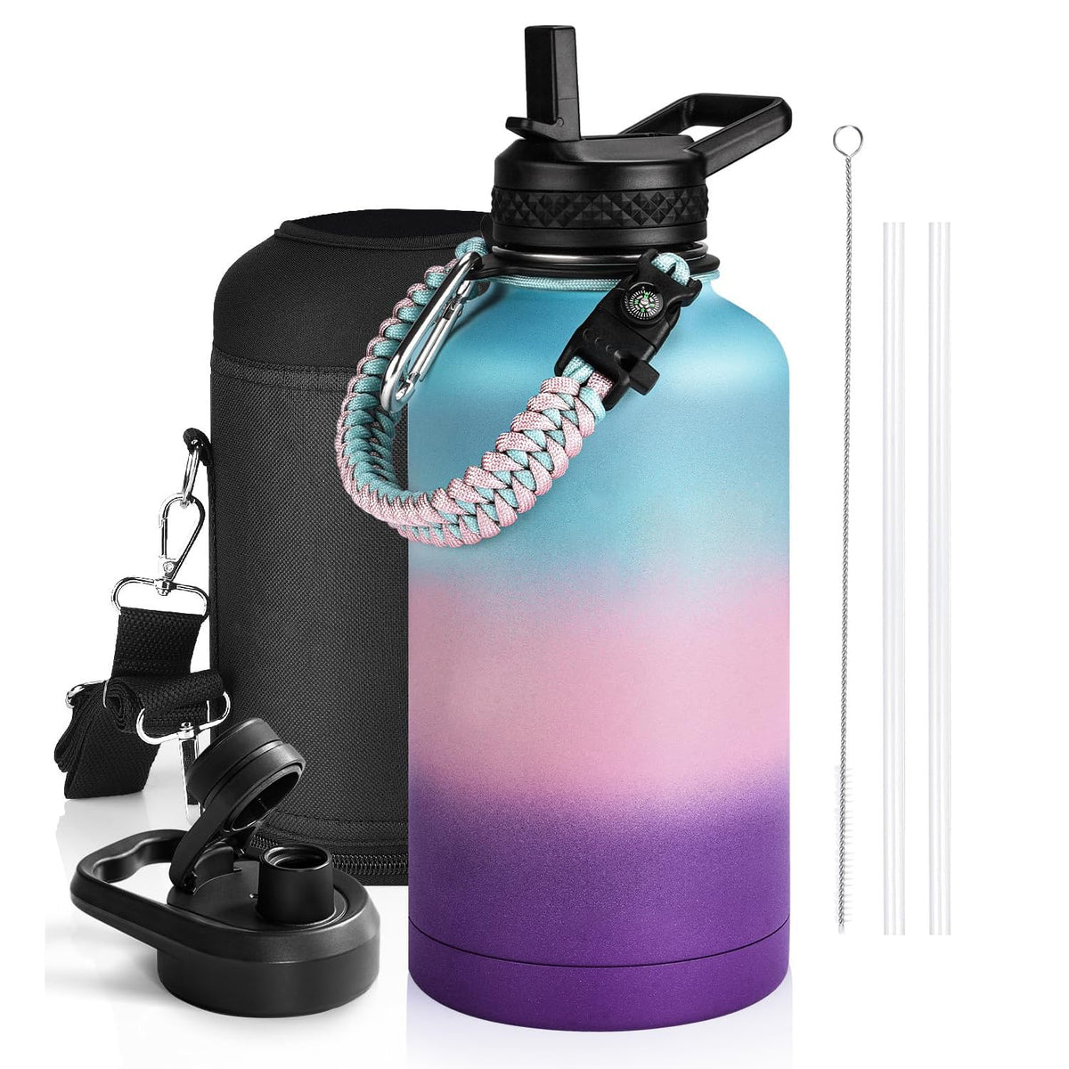 Outdoor sports Insulated Water Bottle with Accessories Set