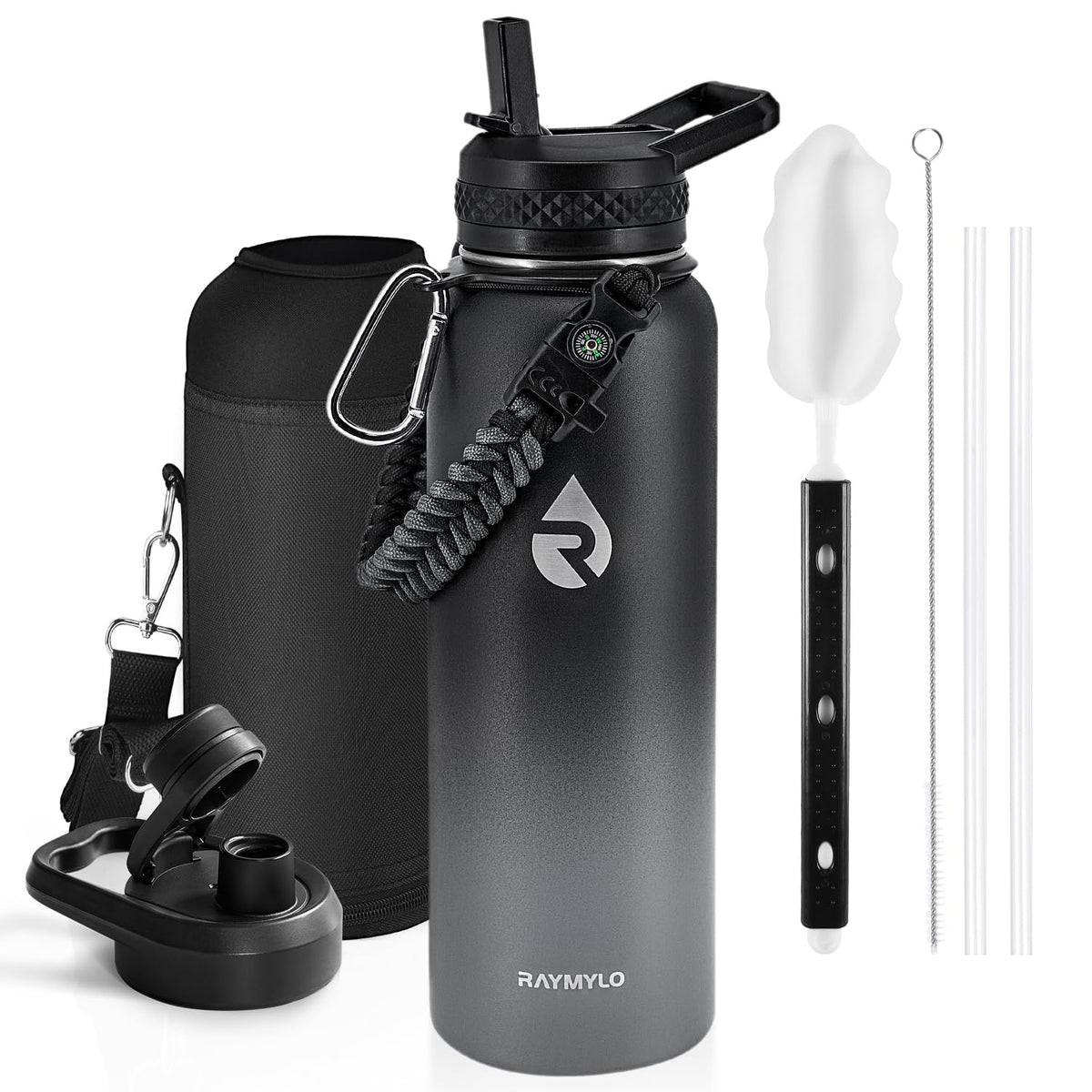 RAYMYLO One Gallon Water Bottle Insulated 128 oz, Stainless Steel