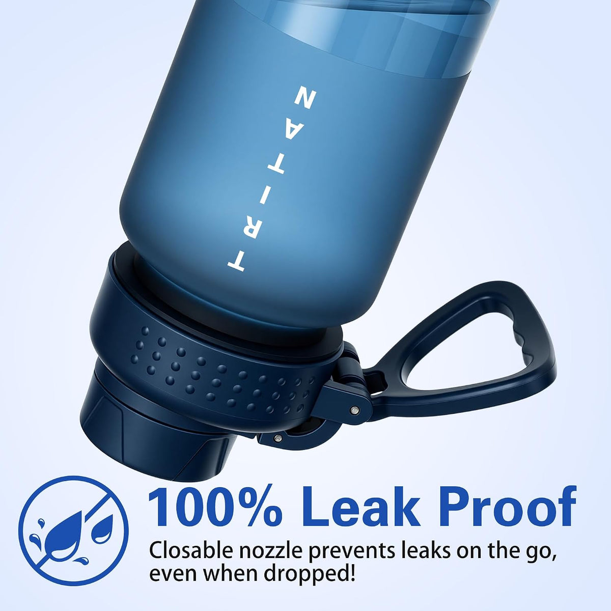 OLDLEY 32oz Matte Water Bottle with Handle, Tritan Leakproof Sports Bottle