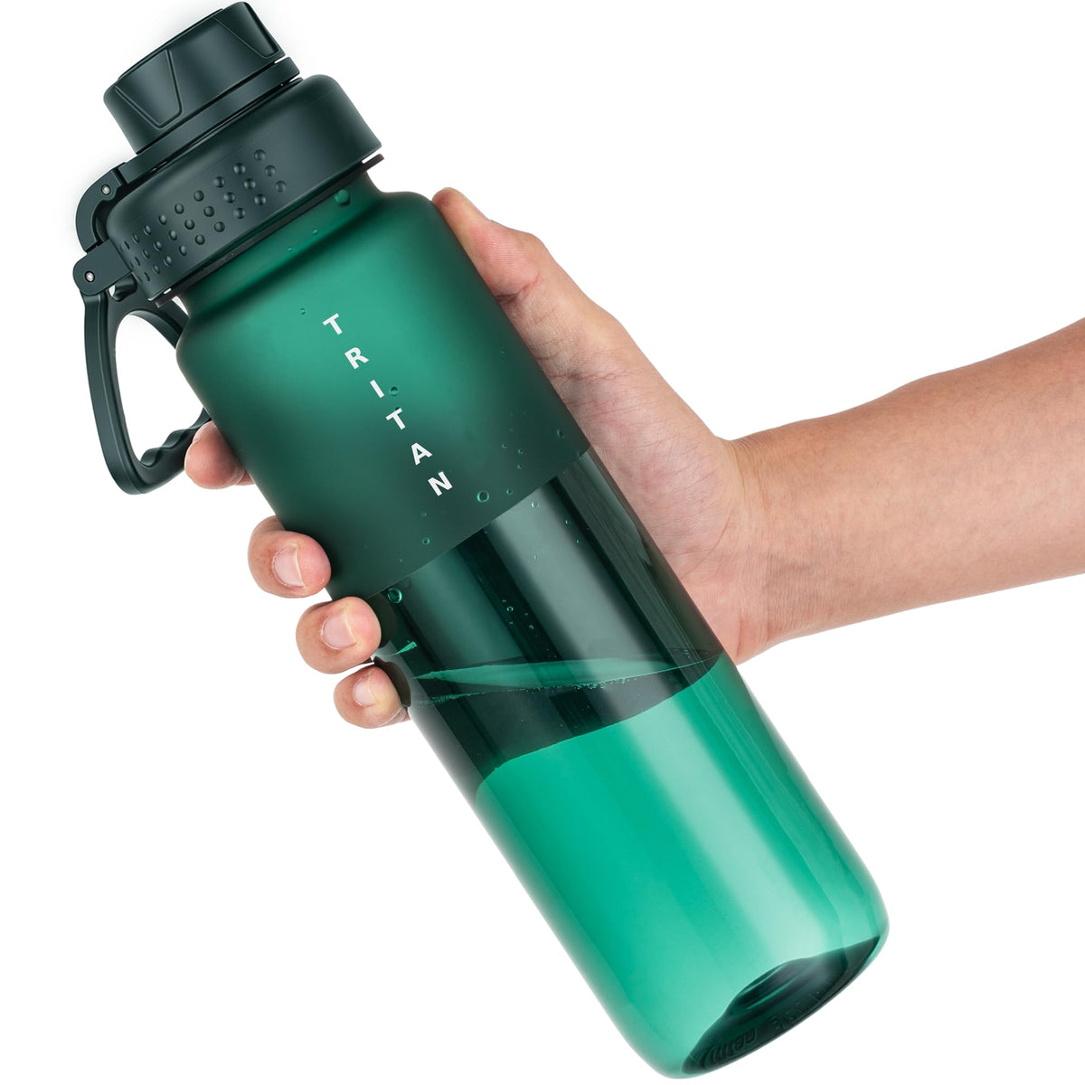 OLDLEY 32oz Matte Water Bottle with Handle, Tritan Leakproof Sports Bottle