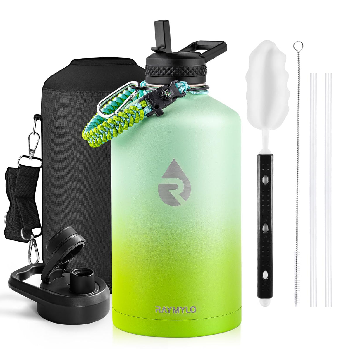 RAYMYLO One Gallon Water Bottle Insulated 128 oz, Stainless Steel