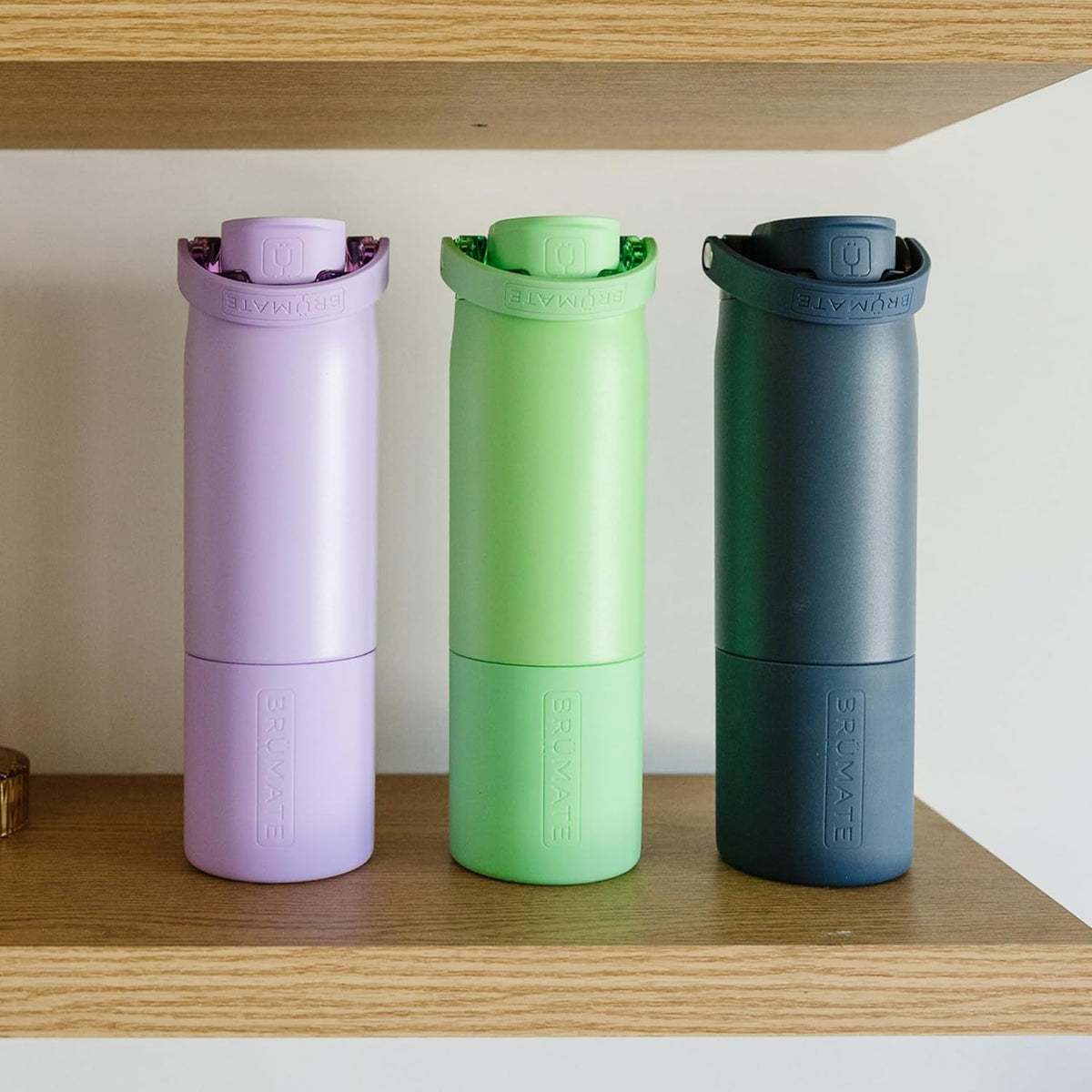 BrüMate Rise 35oz Water Bottle With 100% Leakproof Covered Silicone Straw | Insulated Stainless Steel Water Bottle | Fast Flow | Soft Sip Silicone Spout | Removable Straw | BPA-Free (Nightfall Blue)