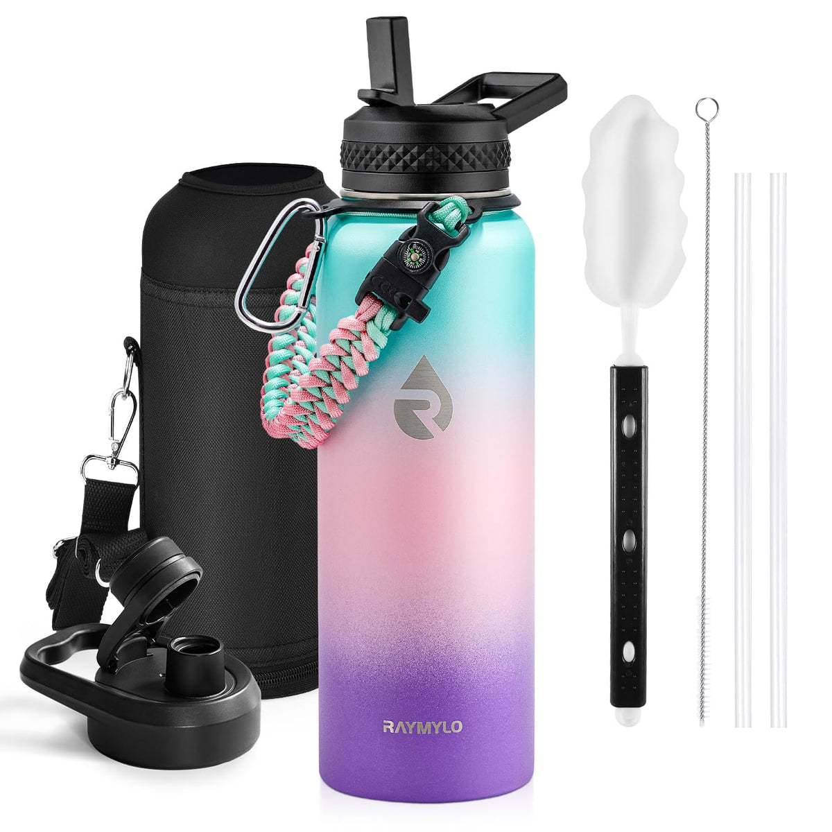 RAYMYLO One Gallon Water Bottle Insulated 128 oz, Stainless Steel