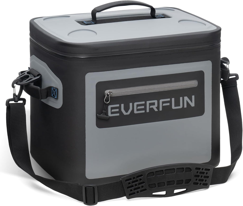 EVERFUN Soft Cooler 30 Can, Portable 24qt Insulated Small Cooling Lunch Box for Men and Women, Leakproof Ice Chest Bag for Travel, Beach, Camping, Boating, Fishing, Tailgating, Work and Picnic
