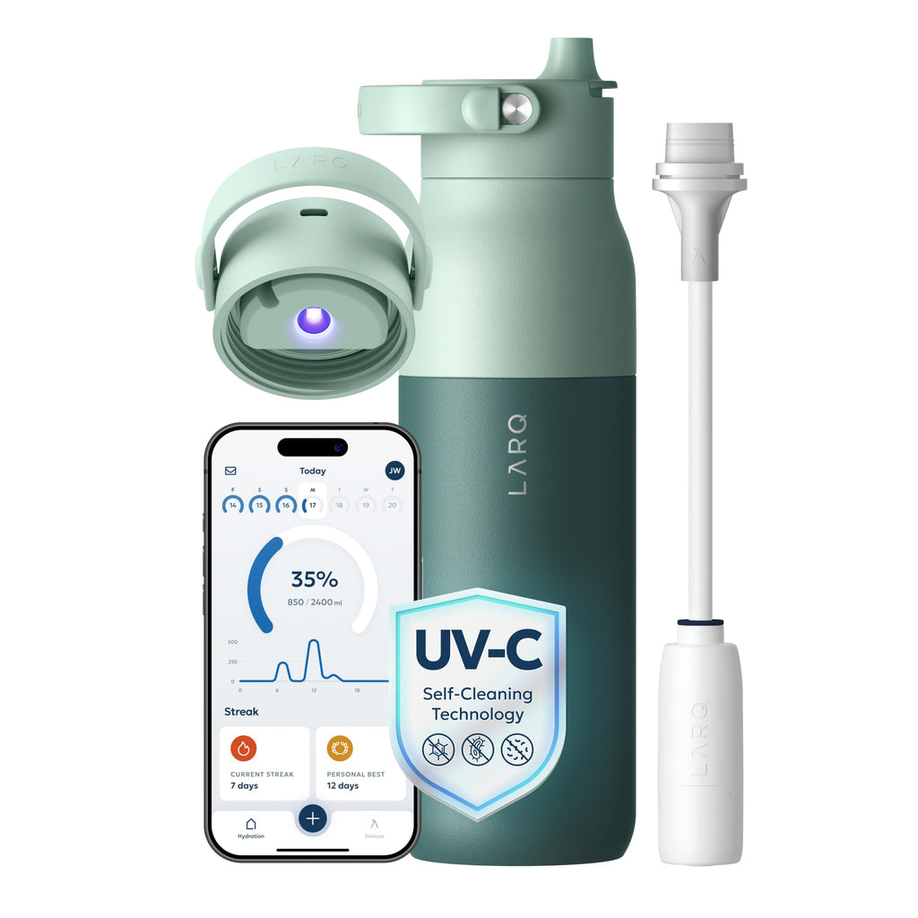 LARQ PureVis 2 Smart UV-C Self-Cleaning Insulated Water Bottle Filter Straw