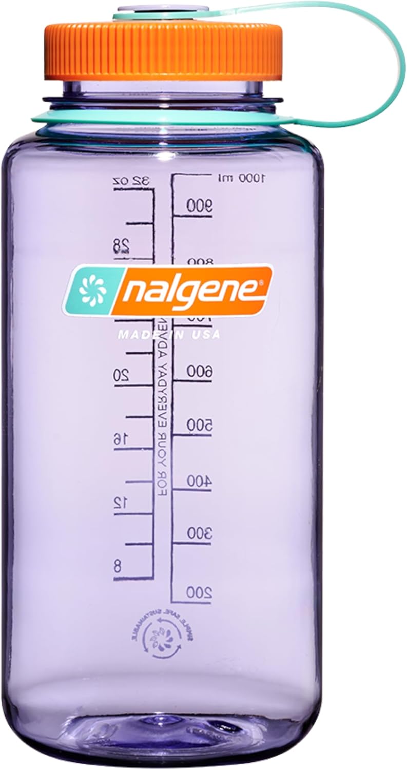 Nalgene 32 oz Wide Mouth Water Bottle, Amethyst