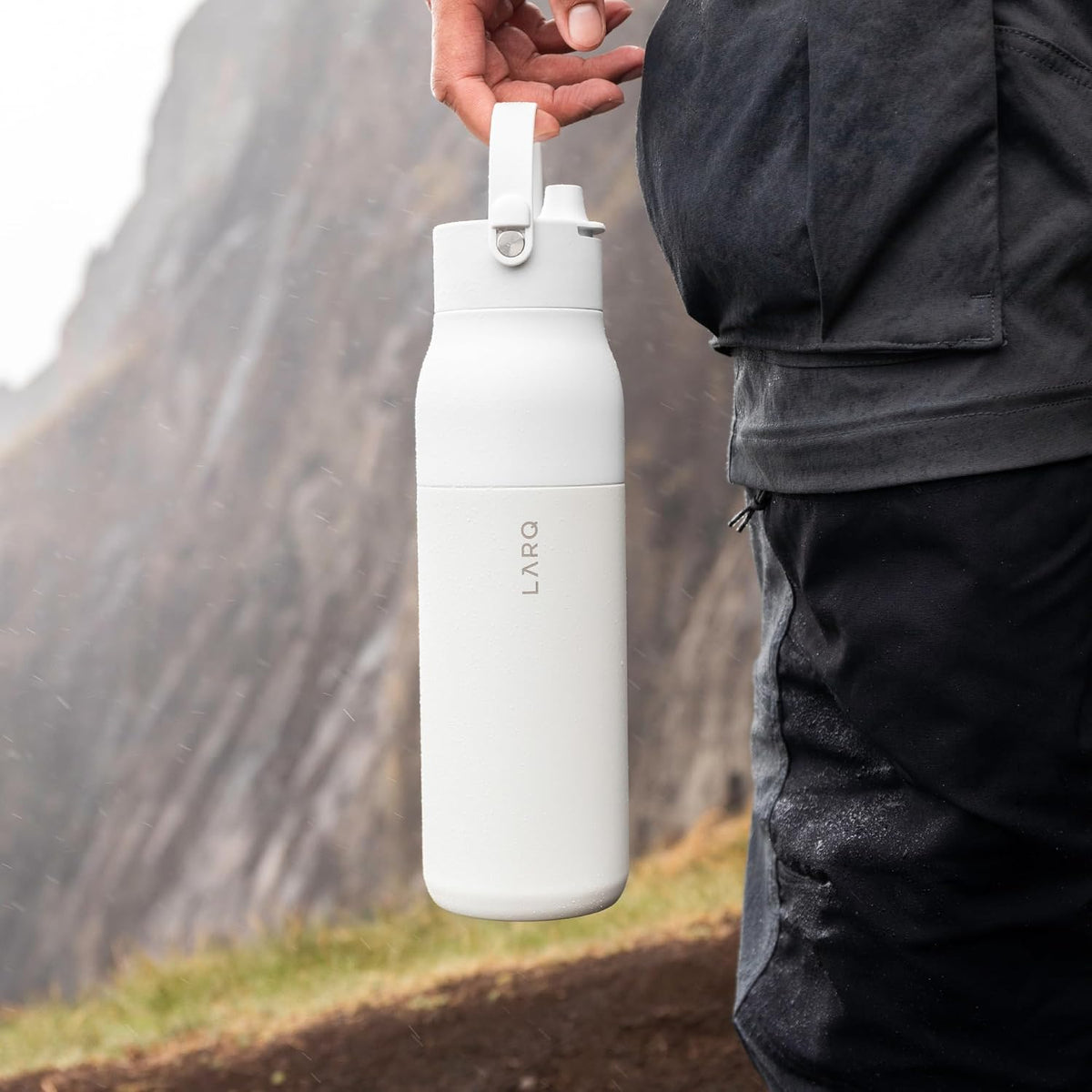 LARQ Holiday Bundle Set - 2X Bottles Swig Top 34oz - Insulated Stainless Steel Water Bottles with Built-in Silicone Handle | Thermos, BPA Free| Keep Drinks Cold for 24 Hour