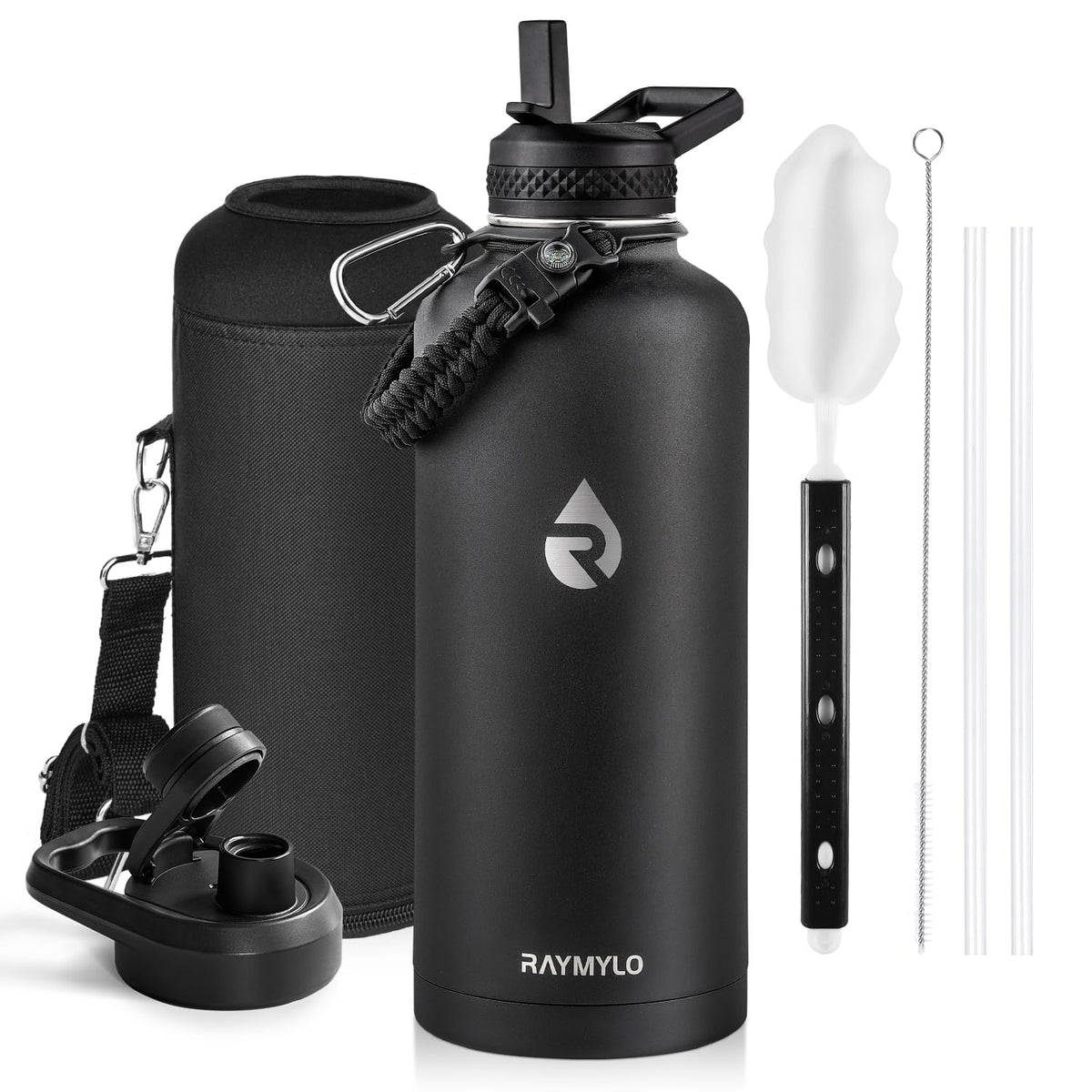 RAYMYLO One Gallon Water Bottle Insulated 128 oz, Stainless Steel
