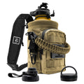 NATURE PIONEOR 64 oz Tactical Water Bottle with MOLLE Bottle Pouch & 3 Lids