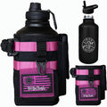 Iron Infidel Battle Bottle - One Gallon Insulated Water Bottle with Dual Carry Handles - 128 oz Tactical Stainless Steel Water Jug & Rugged Extra Large Sleeve With Storage (Black Camo 128 Ounces)