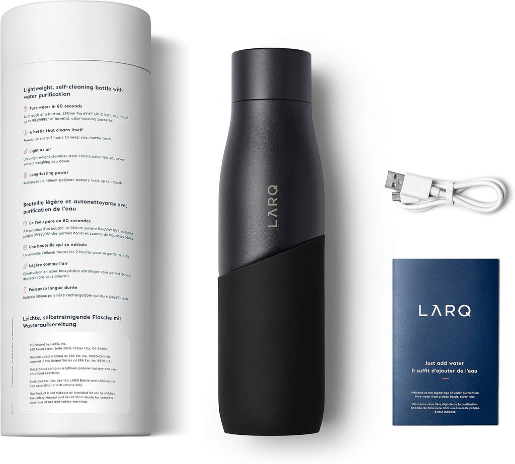 LARQ Movement Smart Self-Cleaning UV Lightweight Stainless Water Bottle