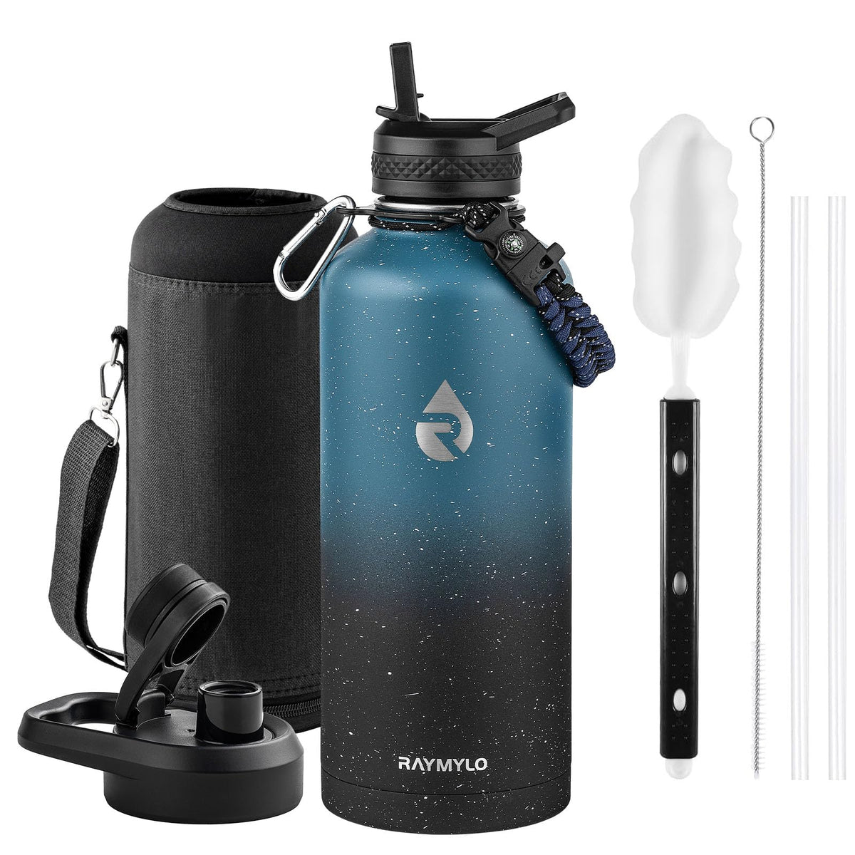 RAYMYLO One Gallon Water Bottle Insulated 128 oz, Stainless Steel