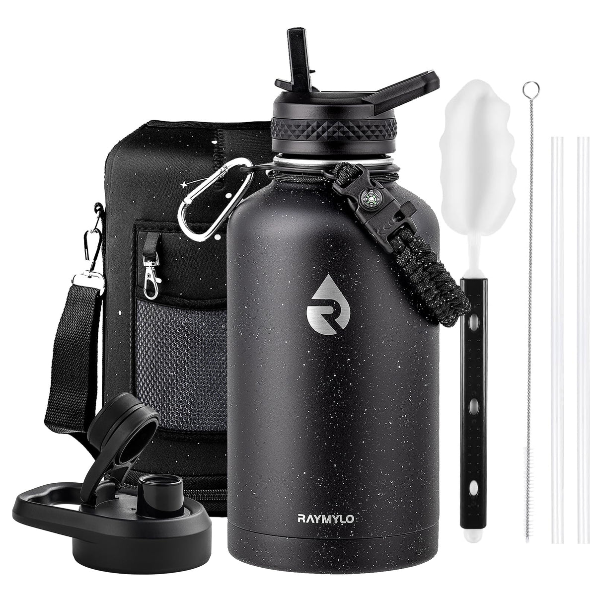 RAYMYLO One Gallon Water Bottle Insulated 128 oz, Stainless Steel