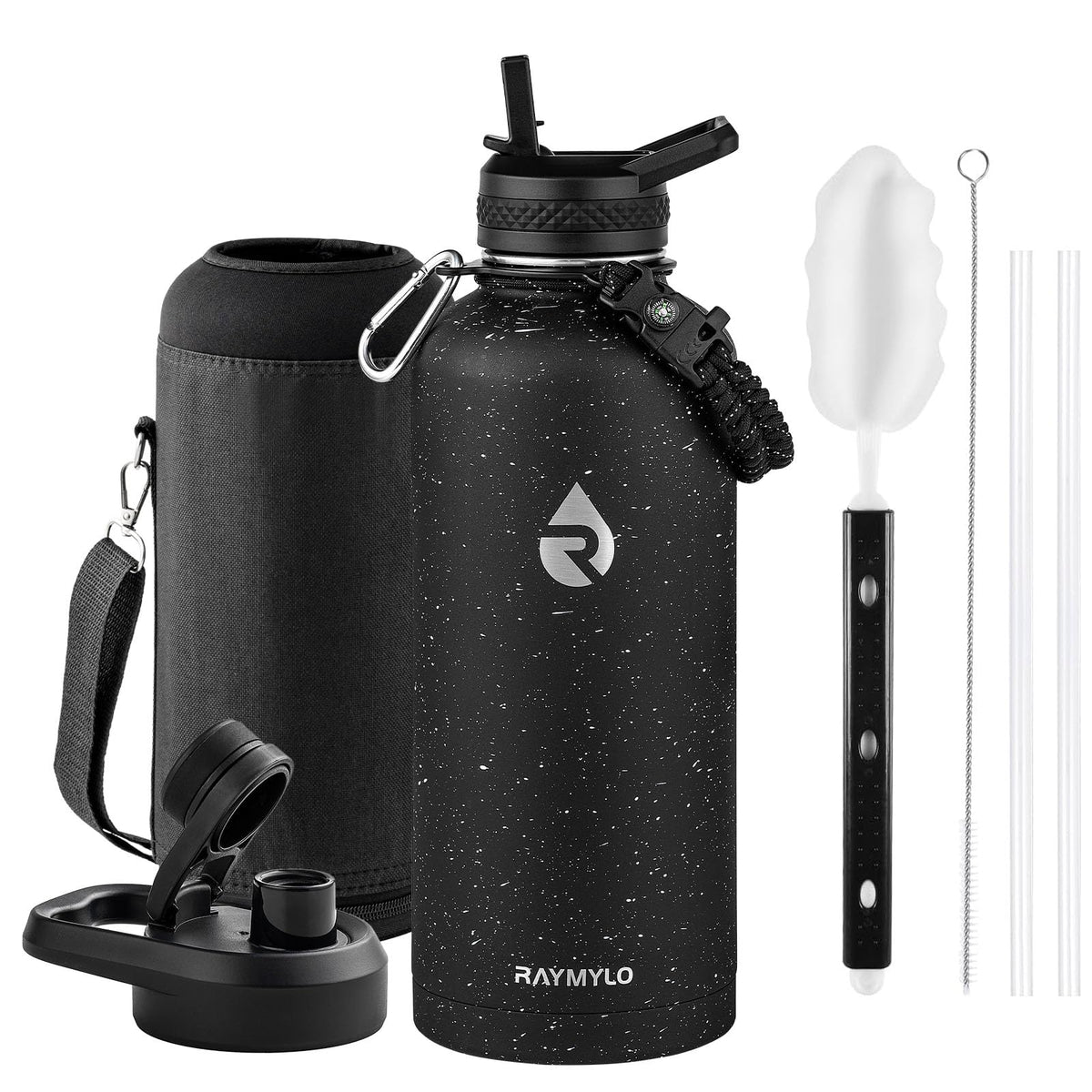 RAYMYLO One Gallon Water Bottle Insulated 128 oz, Stainless Steel