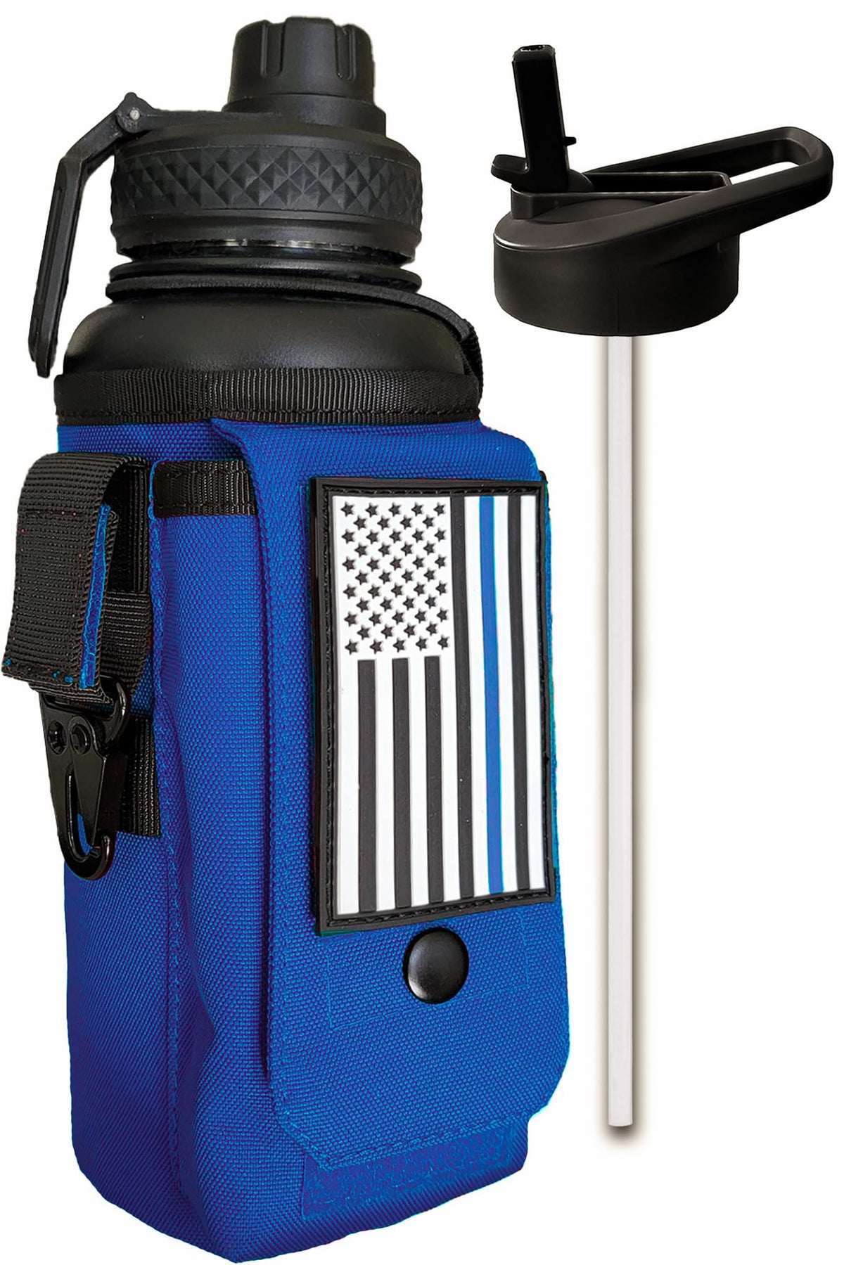 Iron Infidel Battle Bottle - One Gallon Insulated Water Bottle with Dual Carry Handles - 128 oz Tactical Stainless Steel Water Jug & Rugged Extra Large Sleeve With Storage (Betsy 128 Ounces)